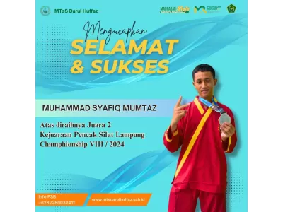 SELAMAT & SUKSES MUHAMMAD SYAFIO MUMTAZ Com CNIU 1035 Atas diraihnya Juara 2 Kejuaraan Pencak Silat 